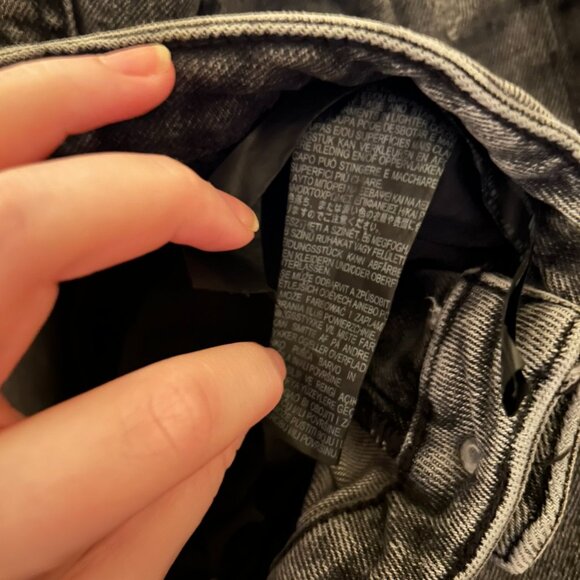 Zara The Skinny Jeans – Gray Distressed Raw Hem Ankle Slit Denim Size 8 - Picture 8 of 13